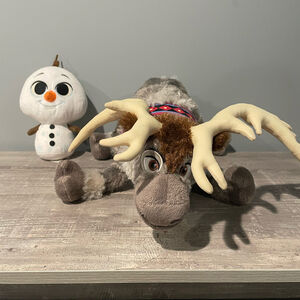 Disney Frozen Sven Plush Reindeer + Baby Olaf